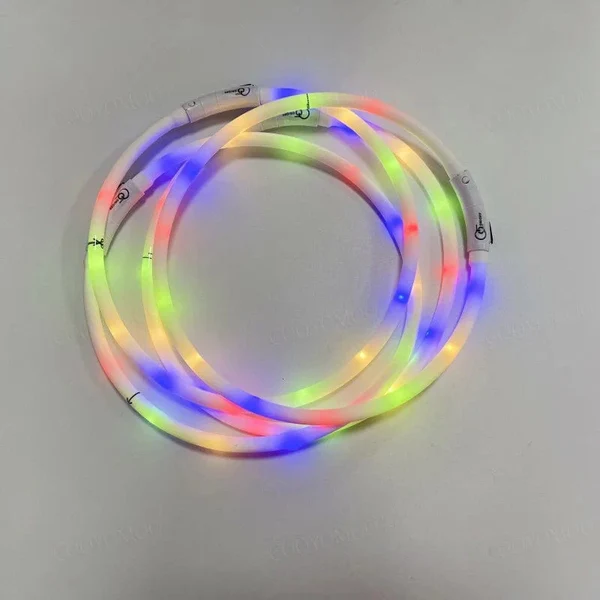 3 Modi Hund Luminou Ladehalsband Led Usb Katze Silikon Farbiger Kragen Abnehmbares Nachtleuchten Haustier Verlustprävention Hunde Zubehör Hover Image