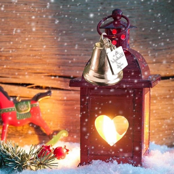 Weihnachtsbaum-Gedenkornamente Engel Flügel Glocken-Anhänger Hängedekoration Hover Image