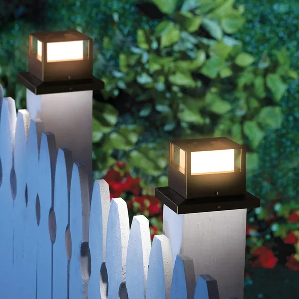 LED Solar-Säulenleuchte für Außenbereich - Wetterfeste und energiesparende Außenbeleuchtung, ideal für Garten und Terrasse