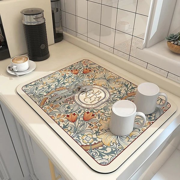 Küchenabflussmatte Geschirrabtropfmatte Teppiche Rutschfeste Küchenspüle Matte