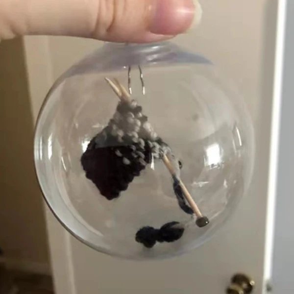 Weihnachts Strickball Anhänger Xmas Baum Hängend Dekoration Pendant