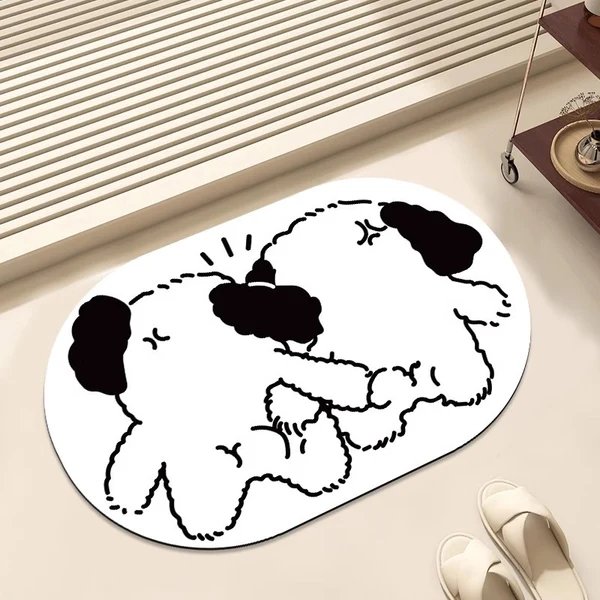 Süßes Panda-Themen-Bereichsmatte Hover Image