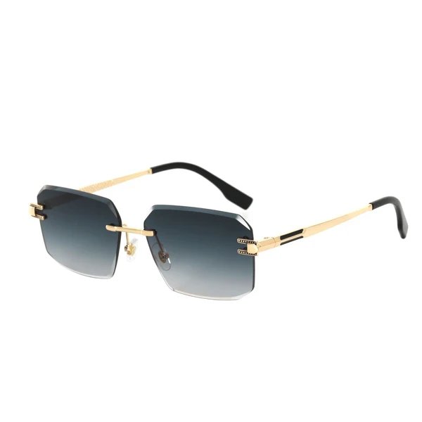 Damen Geometrische Designer-Sonnenbrille mit luxuriösem Metallrahmen und hochwertigen UV-Schutzgläsern