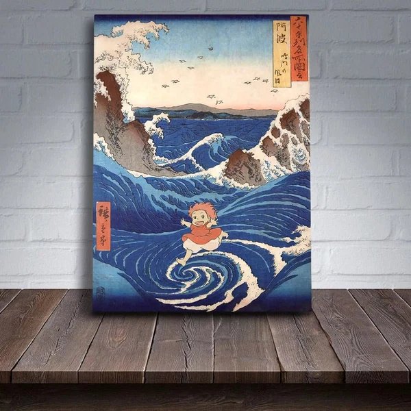 Auf fließendem Wasser - Leinwandbild