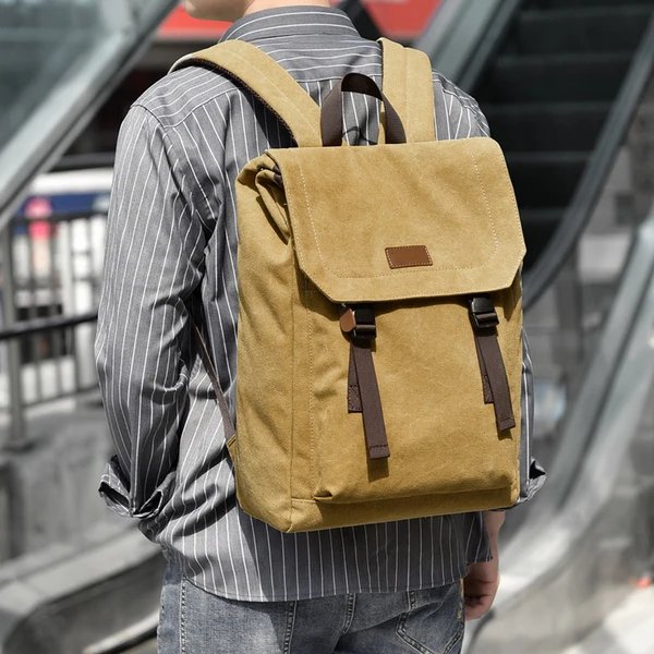 Vintage-Stil Canvas-Rucksack