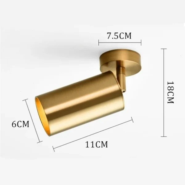 Moderne drehbare LED-Deckenleuchte aus Gold – Verstellbare Beleuchtung für Wohn- und Arbeitsbereiche
