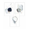 Abstrakte Winterstimmung – Marineblau-Goldene Kunstdrucke, 3er-Set