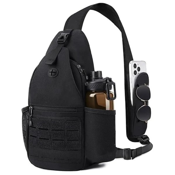 Ergonomischer Sling-Rucksack mit Mehreren Fächern und Praktischen Halterungen
