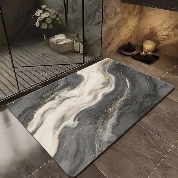 Luxuriöse Marmor Design Badmatte Hover Image