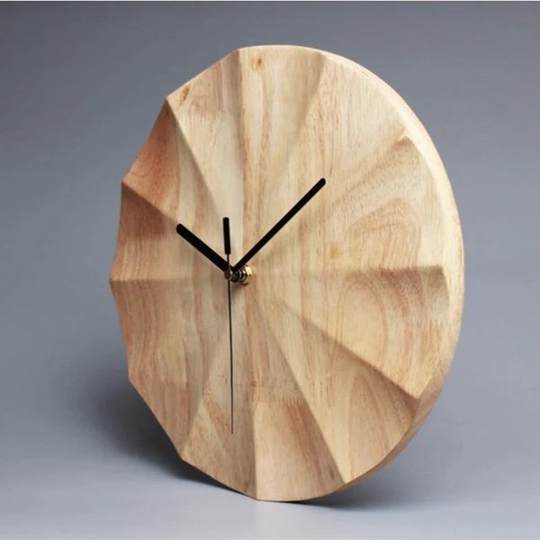 Nordic Wooden Street Fashion Wanduhr