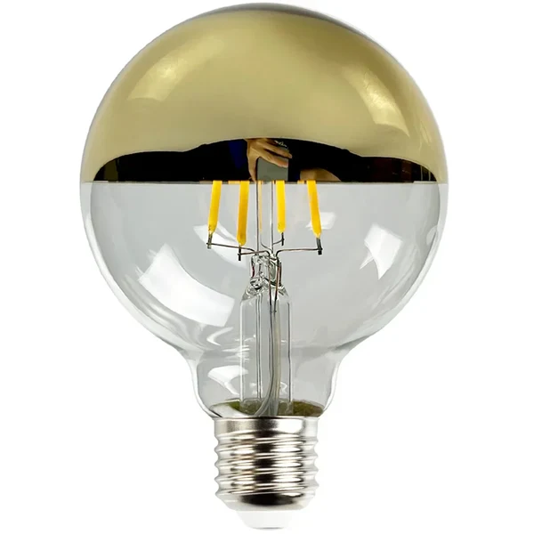 Vintage LED Glühbirne – Retro Tischleuchte mit Holzsockel