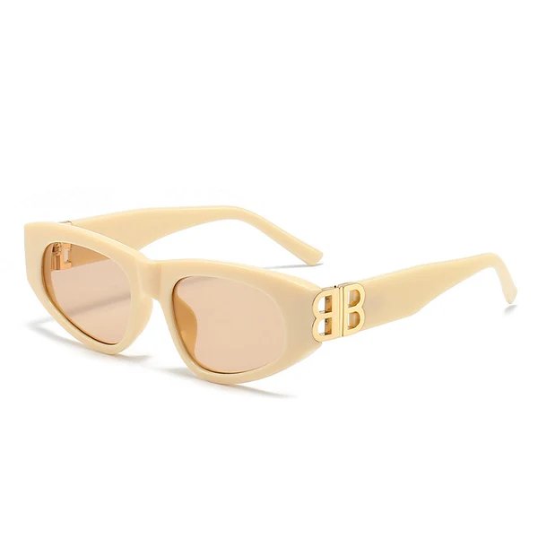 Damen schicke modische Sonnenbrille mit markantem Rahmen