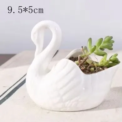 Swan Minimal Keramik Topf
