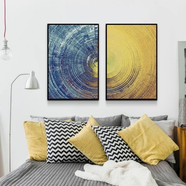 Tiefe Kreise - Leinwand Wandkunst Gemälde