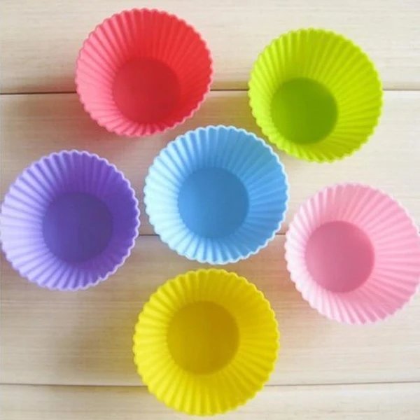 6pcs Muffin Kuchen Wiederverwendbare Silikon Backform