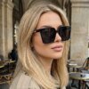 Damen Trendige quadratische Sonnenbrille