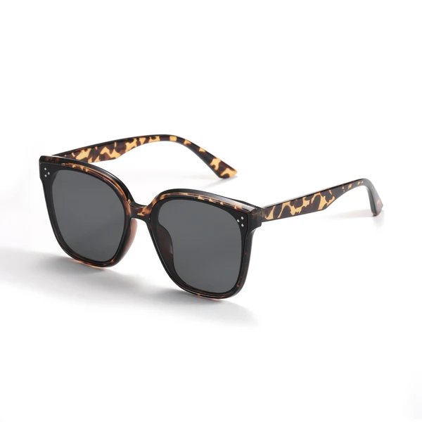 Damen modische Sonnenbrille mit transparentem Akzent