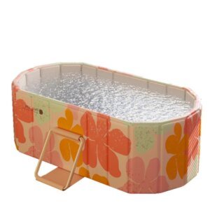 Damen Aufblasbares Kinder-Schwimmbecken mit buntem Blumenmuster