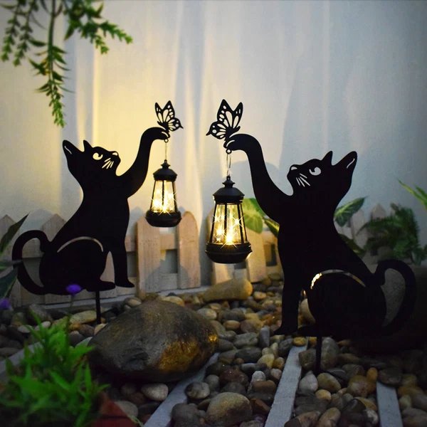 Kat Solar Gartenlicht mit hängender Laterne – Dekorative Outdoor-LED Hover Image