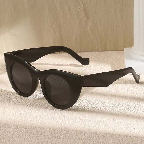 Damen Cat-Eye Sonnenbrille mit breitem Rahmen und UV-Schutz