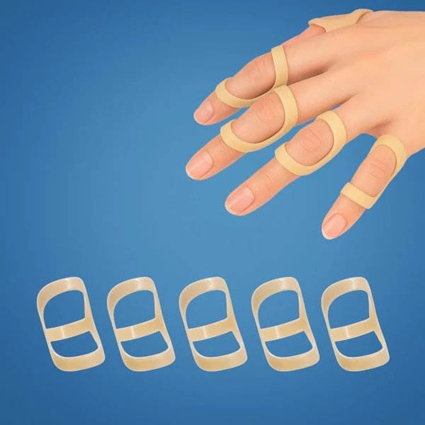 8 Ring Splint – Schmerzlinderung Stabilität – Wasserfestes Plastik – Tägliches Tragen bei Fingerbelastung Kalten