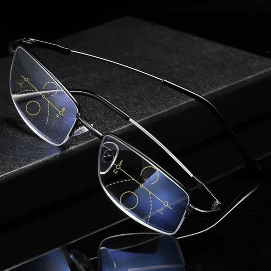 VisionFlex Gleitsichtbrille | Intelligente Anpassung | Blaufilter & UV-Schutz