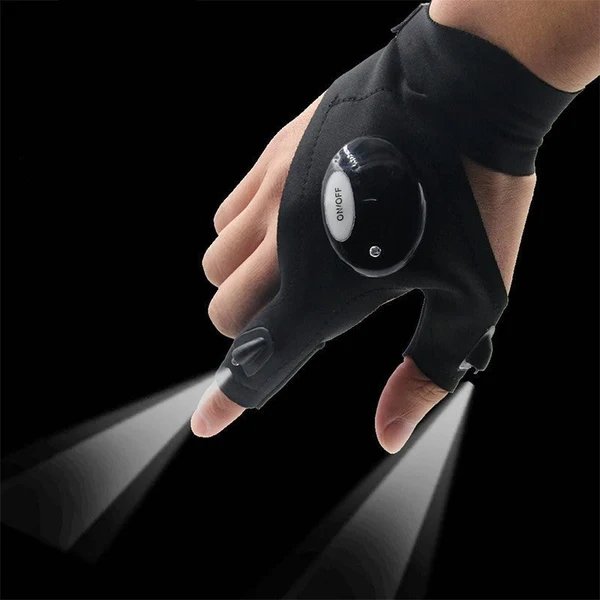 Bequeme LED-Handschuhe mit wasserdichten Lichtern