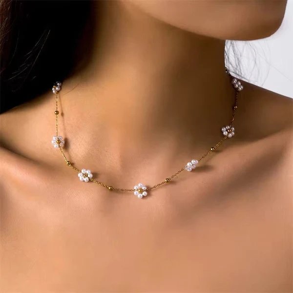 Zarte Daisy Halskette & Armbänder