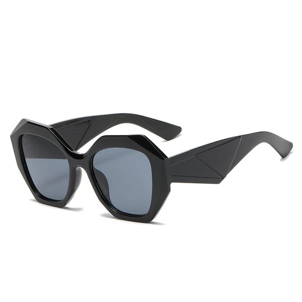 Damen außergewöhnliche polygonale Sonnenbrille