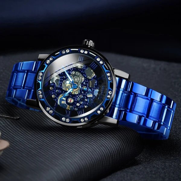 Luminescente Mechanische Titan Skeleton Uhr Hover Image
