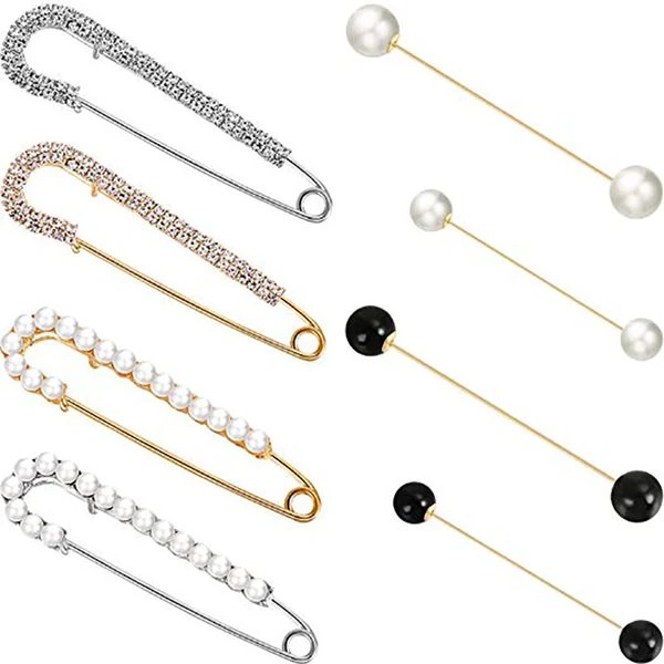 Dekoratives Perlen- und Strass-Nadelset