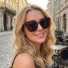 Damen Modische Oversized Sonnenbrille mit einzigartigem Design