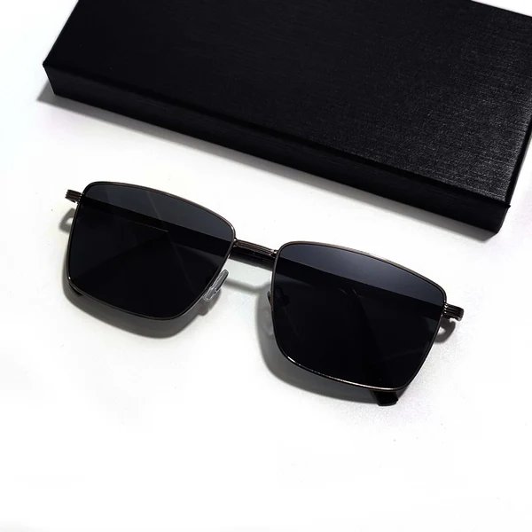 Herren modische quadratische Sonnenbrille mit UV-Schutz und ergonomischen Bügeln