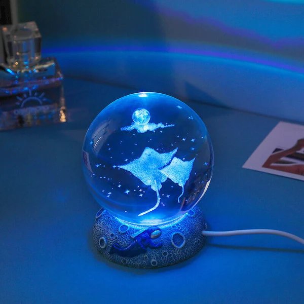 Unterwasserwelt Kristallkugel-Nachtlicht Hover Image