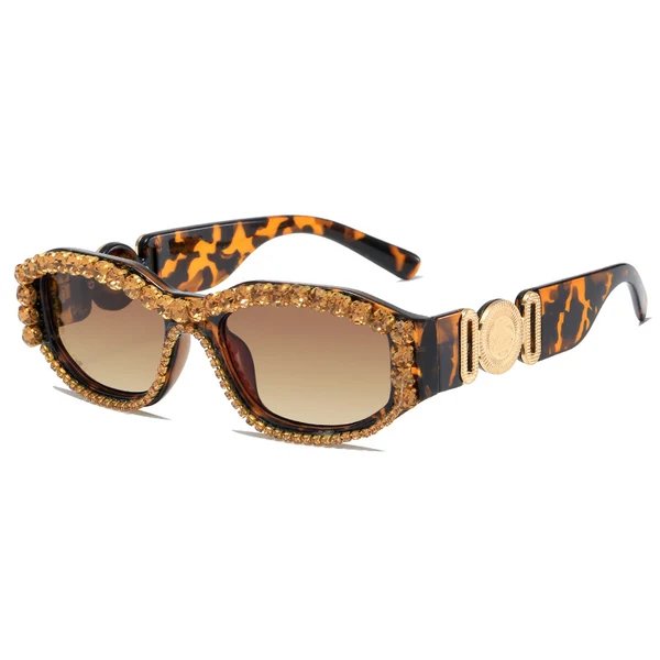 Damen Glamouröse Sonnenbrille mit funkelnden Akzenten
