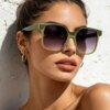 Damen stylische Sonnenbrille im trendigen Leopardenmuster