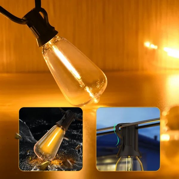 Wasserdichte LED Lichterkette für Innen- und Außenatmosphäre Hover Image