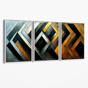 Abstrakte industrielle Mosaik-Leinwandkunst Hover Image