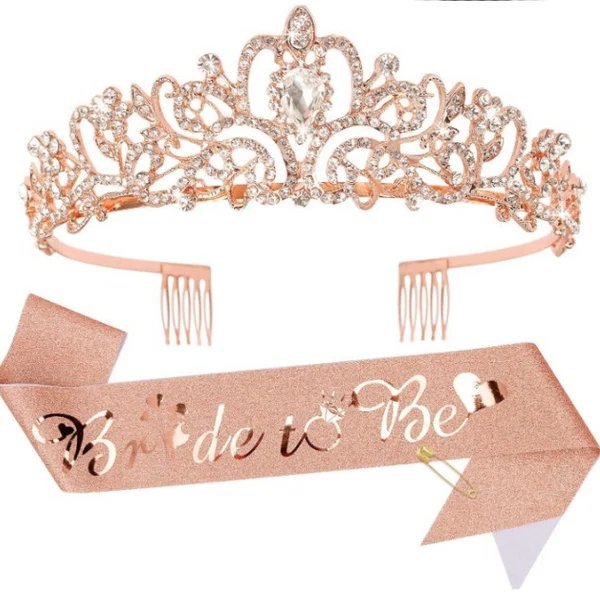 Damen Elegante Tiara mit Personalisiertem Sash