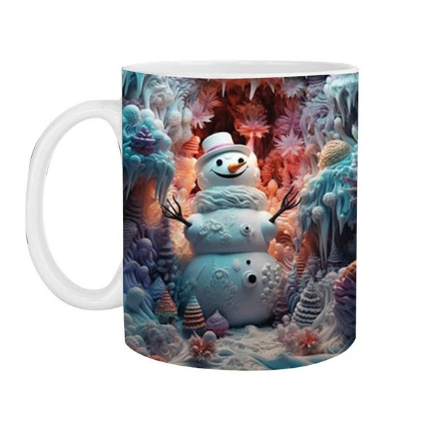 3D Weihnachts-Schneemann Becher