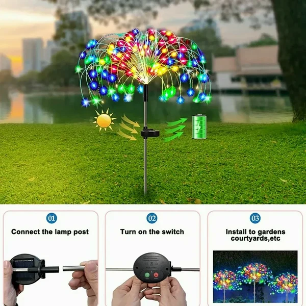 LED Solar Feuerwerk Fee Außenwegbeleuchtung Hover Image