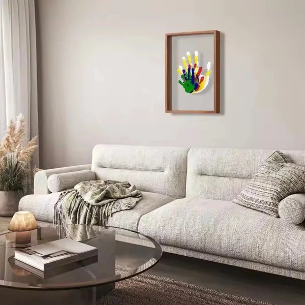 Handabdruckrahmen Kleinkinder | Kreatives DIY-Set mit 4-5 Acrylplatten – Bewahren Sie gemeinsam kostbare Erinnerungen auf