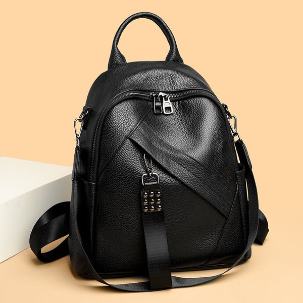 Vintage-inspirierter strukturiertes Leder-Rucksack