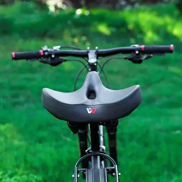 Breiter Herren-Fahrradsattel, ergonomisch, stoßdämpfend Hover Image