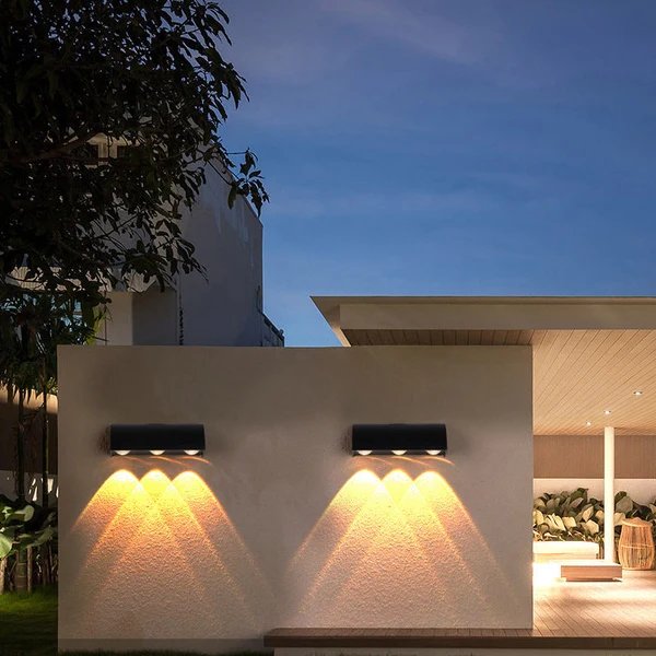 Moderne Einfachheit Wasserdichte Gewölbte Zylindrische Aluminium PC LED Wandleuchte für Außenbereich Patio