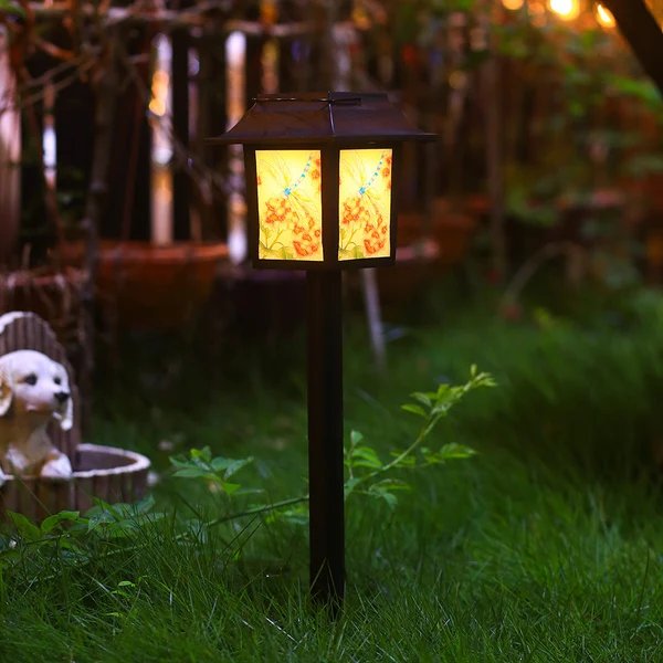 Zeitgenössische industrielle quadratische Eule Muster LED Solar wasserdichte Rasen Einstecklicht für Outdoor Patio