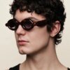 Damen Sonnenbrille im trendigen Retro-Design mit ovalen Gläsern