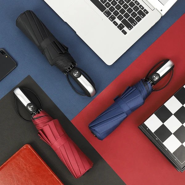 Damen automatischer Business-Faltschirm mit Windresistenz Hover Image