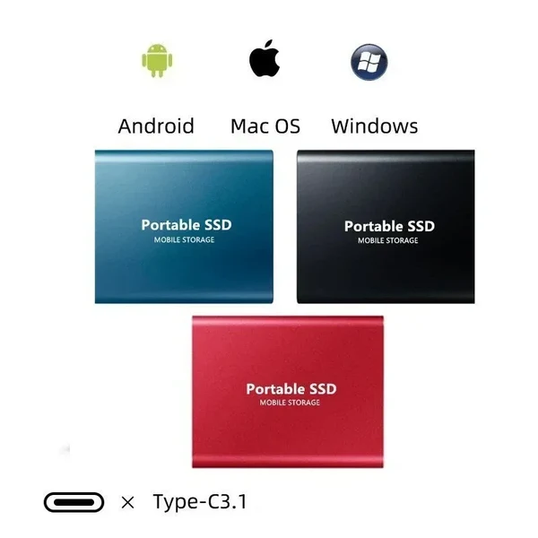 SpeedPro SSD 128 GB Hochgeschwindigkeitsspeicher mit USB-C 3.1