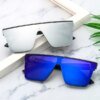 Damen oversized Sonnenbrille im trendigen Stil mit breiter Rahmenkonstruktion